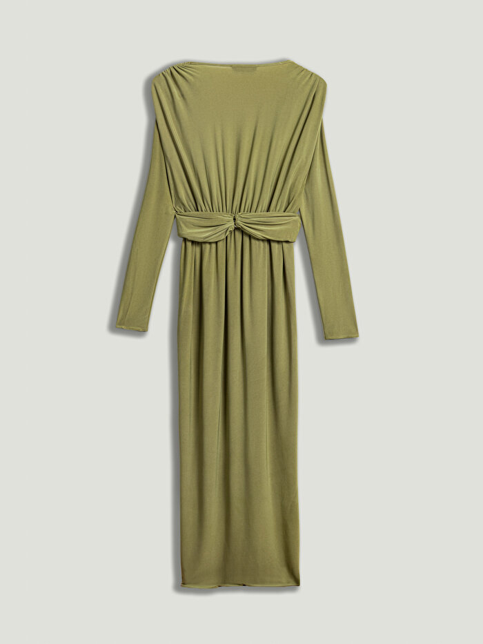 Nocturne Bel Aksesuar Detaylı Maxi Elbise