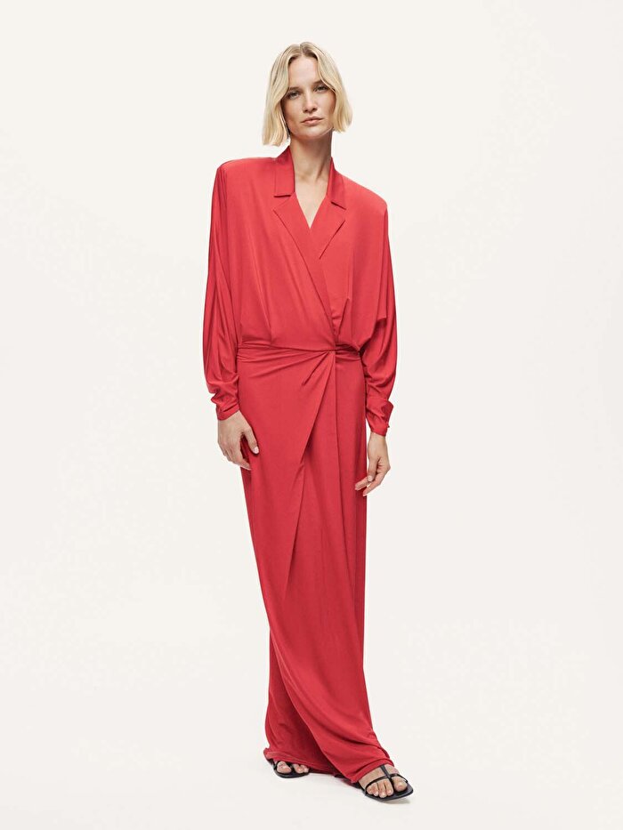 Nocturne Vatkalı Maxi Elbise