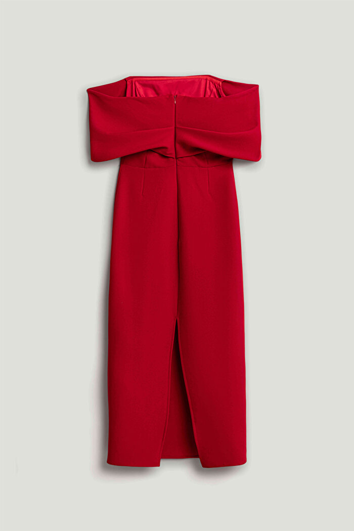 Nocturne Açık Omuzlu Midi Elbise