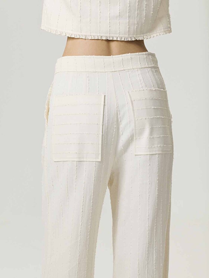 Nocturne Şerit Fırfırlı Pantolon