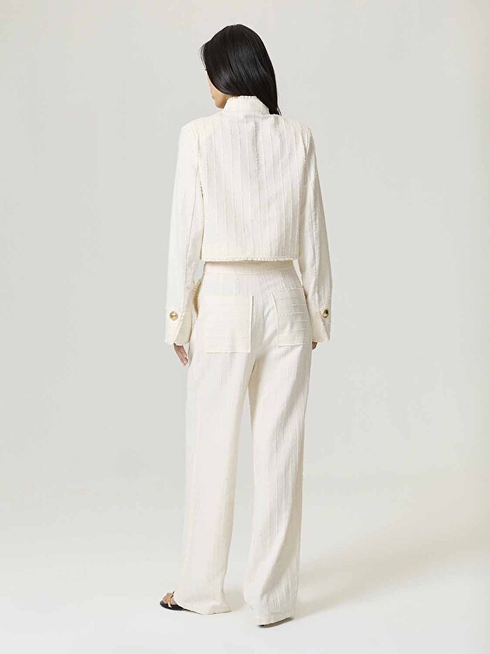 Nocturne Şerit Fırfırlı Pantolon