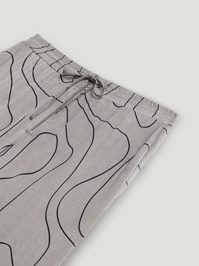 Nocturne Dökümlü Geniş Paça Pantolon