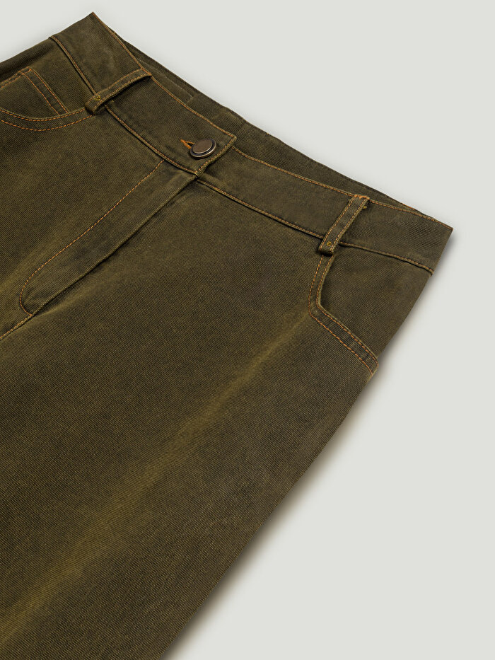 Nocturne Yıkamalı Straight Leg Pantolon