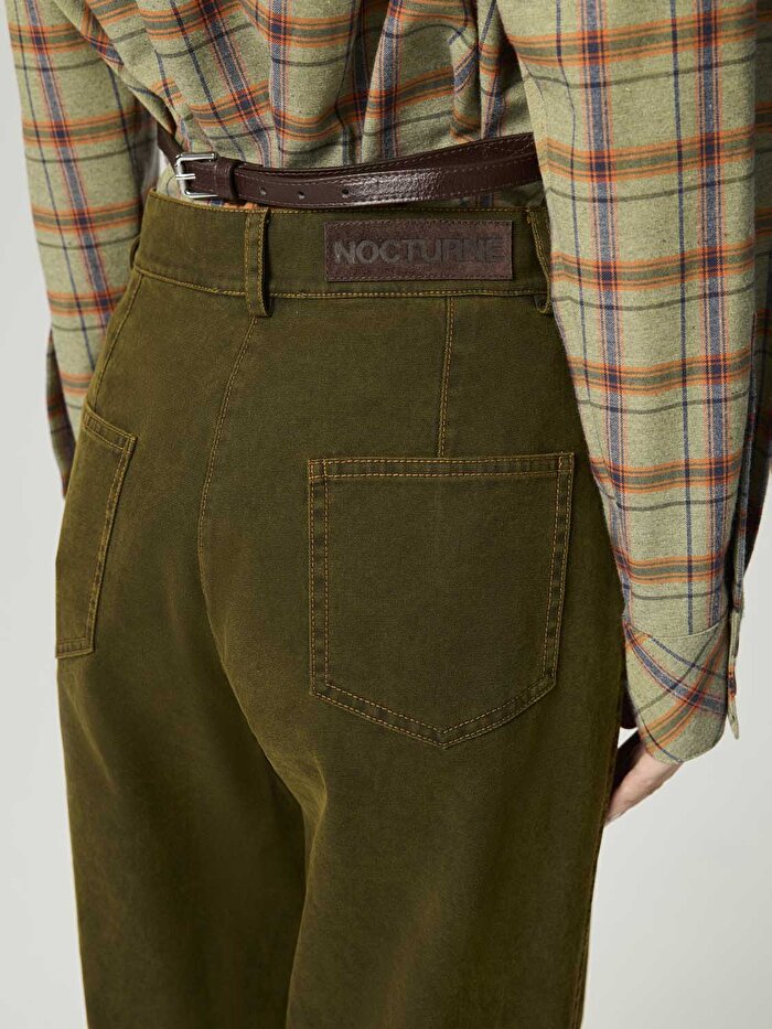 Nocturne Yıkamalı Straight Leg Pantolon