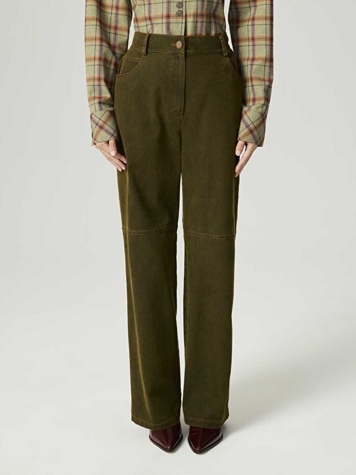 Nocturne Yıkamalı Straight Leg Pantolon