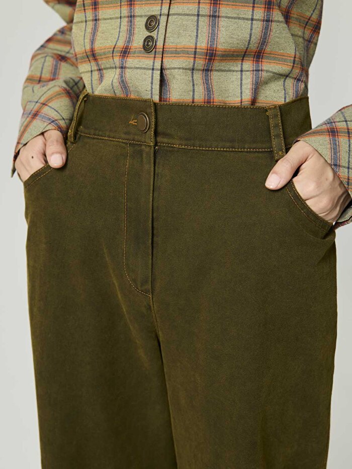 Nocturne Yıkamalı Straight Leg Pantolon