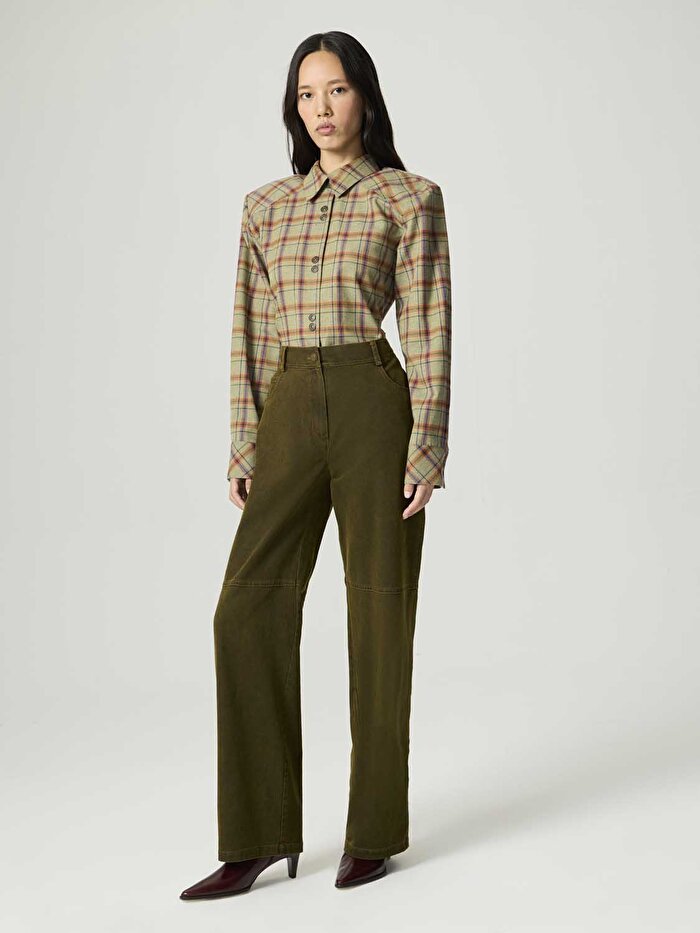 Nocturne Yıkamalı Straight Leg Pantolon