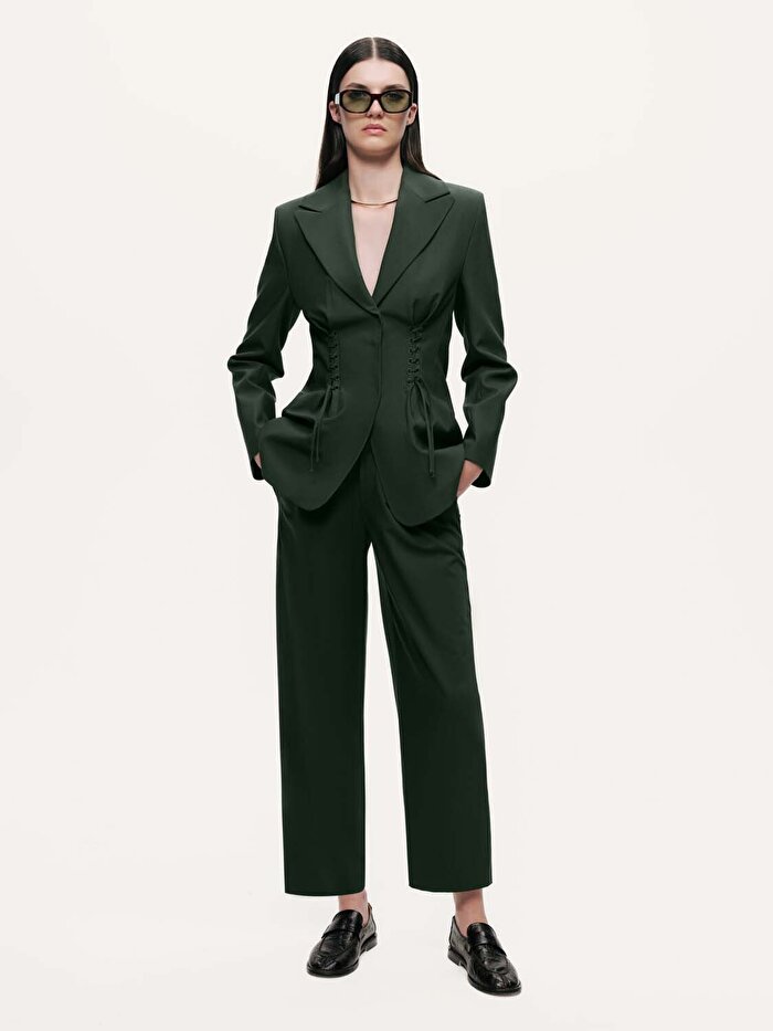 Nocturne Pileli Yüksek Bel Pantolon