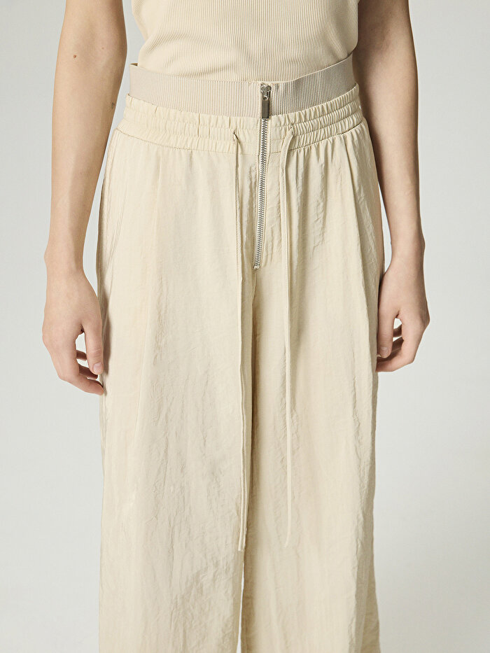 Nocturne Elastik Bel ve Bağcık Detaylı Pantolon