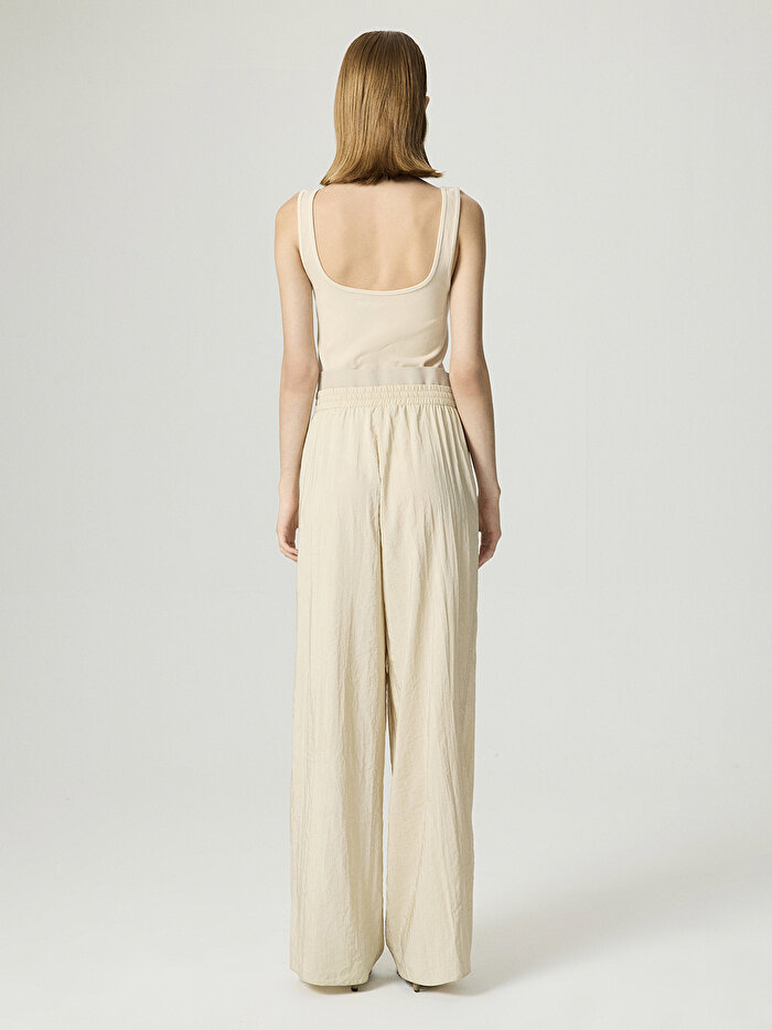 Nocturne Elastik Bel ve Bağcık Detaylı Pantolon