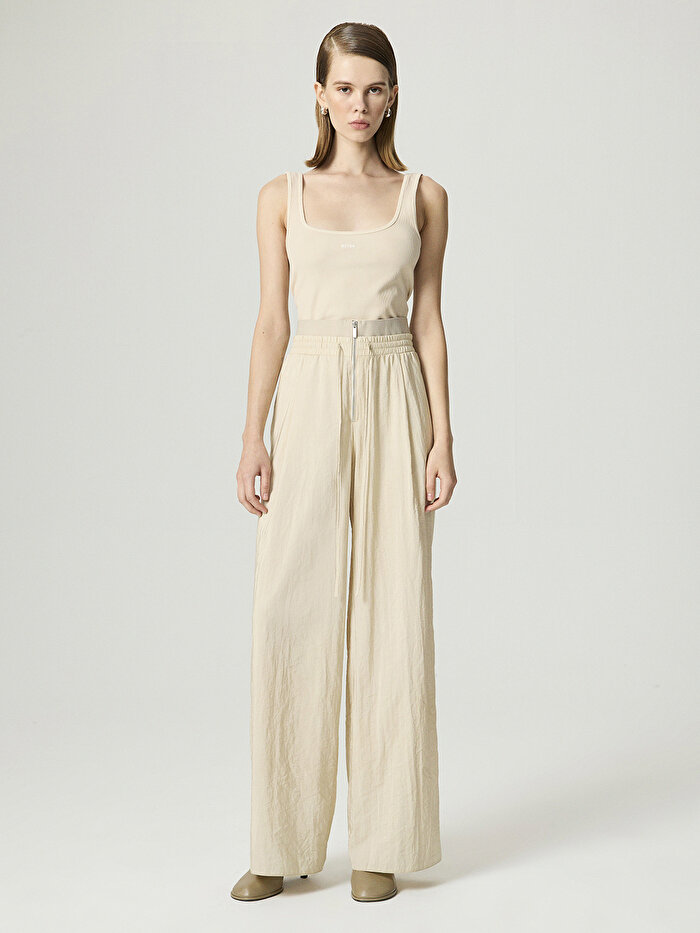 Nocturne Elastik Bel ve Bağcık Detaylı Pantolon