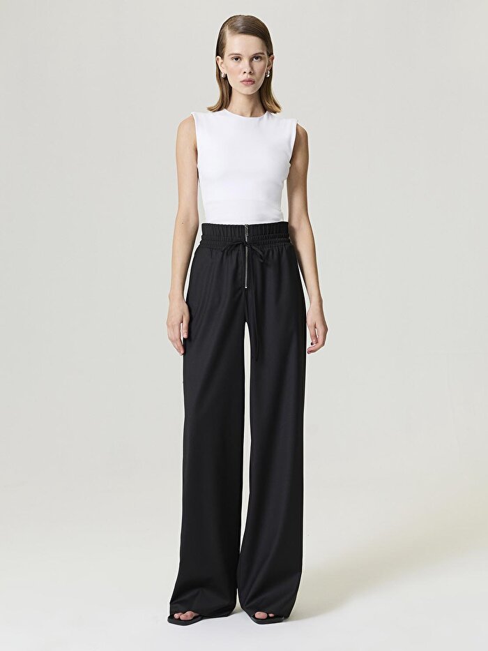 Nocturne Elastik Bel ve Bağcık Detaylı Pantolon