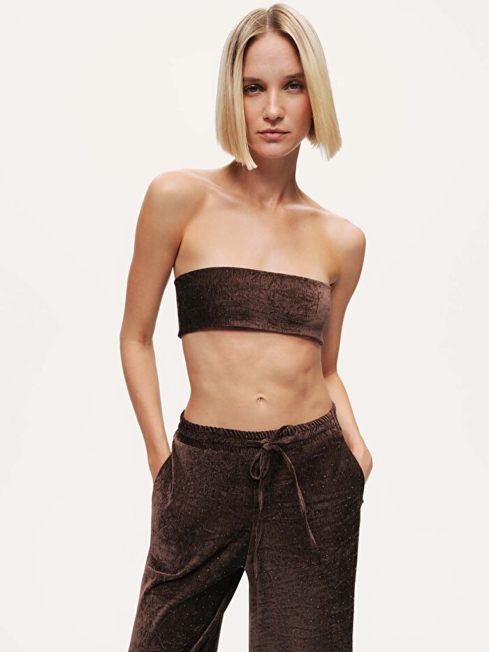 Nocturne Taş Detaylı Bağcıklı Pantolon