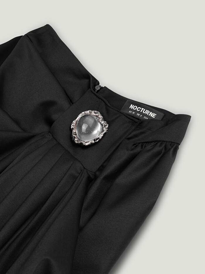 Nocturne Aksesuar Detaylı Pileli Pantolon