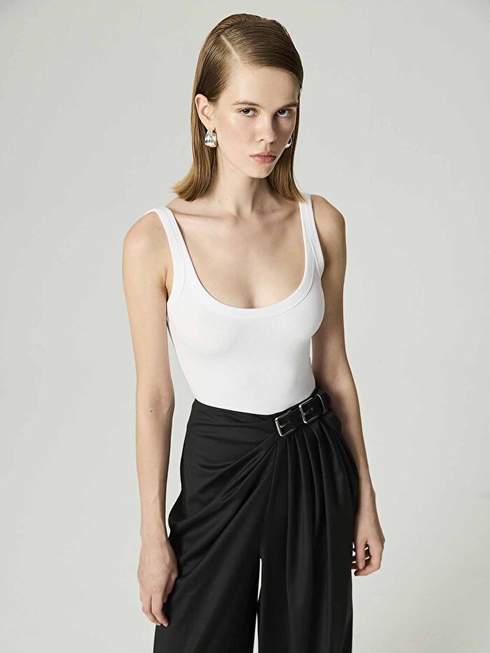 Nocturne Çift Tokalı Kemer Detaylı Pantolon