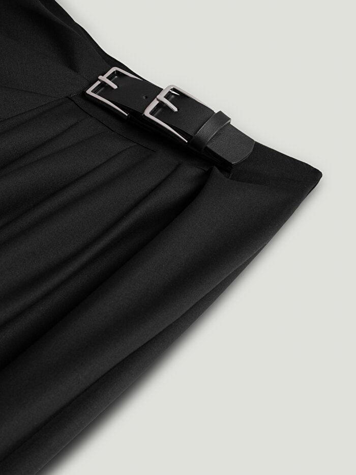 Nocturne Çift Tokalı Kemer Detaylı Pantolon