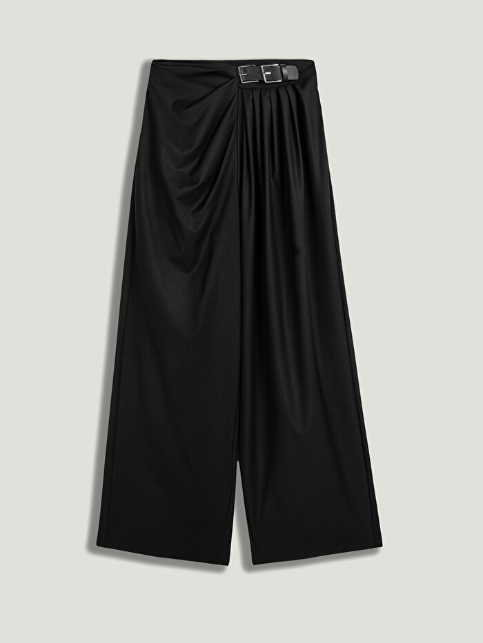 Nocturne Çift Tokalı Kemer Detaylı Pantolon