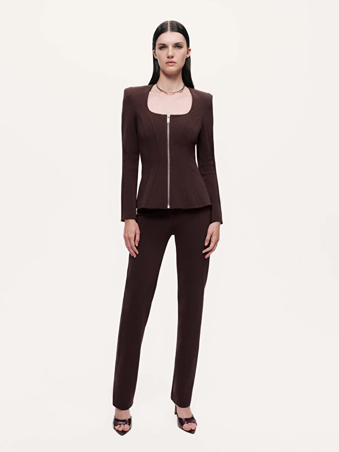 Nocturne Yırtmaçlı Yüksek Bel Pantolon