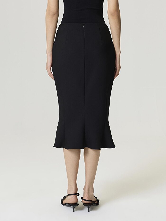 Nocturne Volanlı Midi Balık Etek