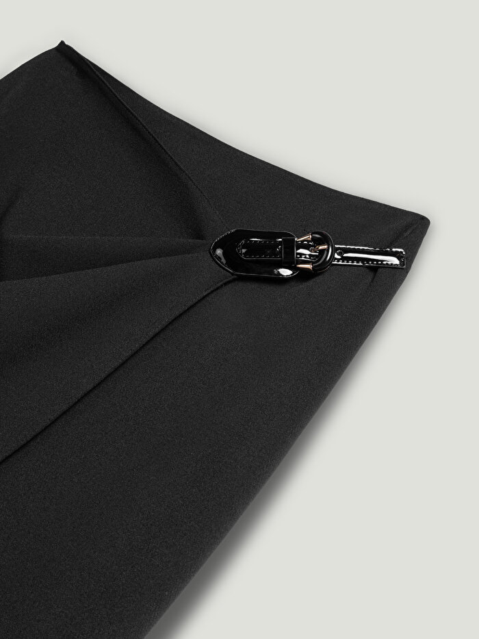 Nocturne Rugan Kemerli Asimetrik Maxi Etek