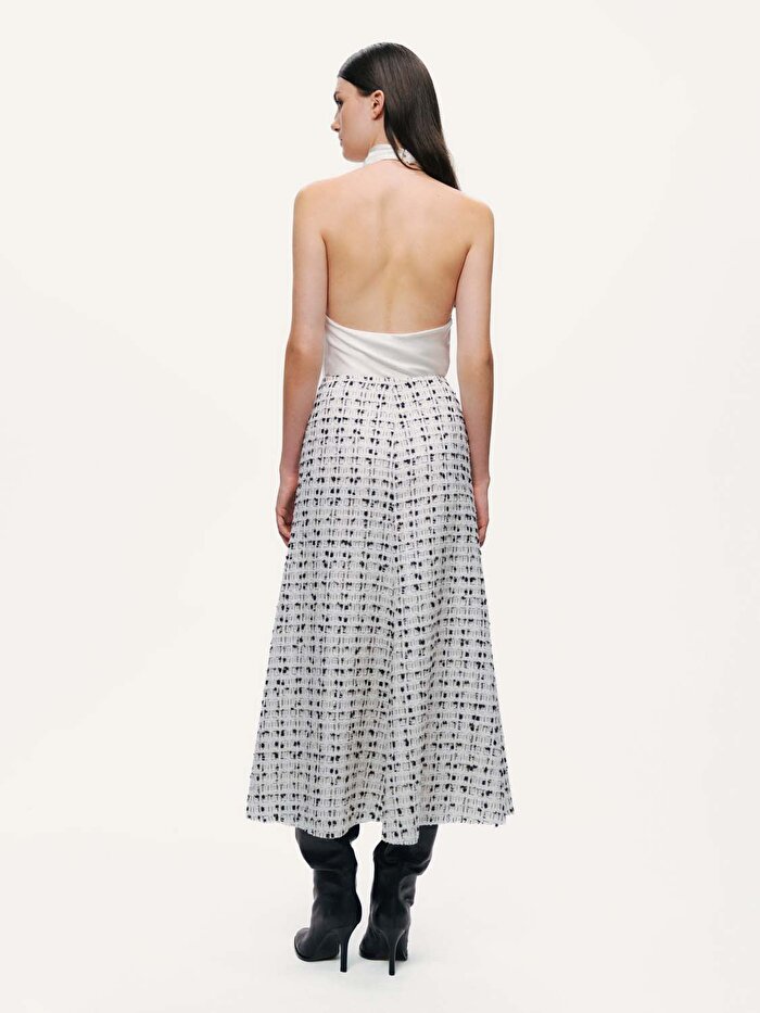 Nocturne Desenli Midi Çan Etek