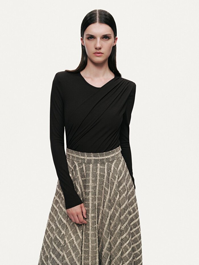 Nocturne Volanlı Midi Etek