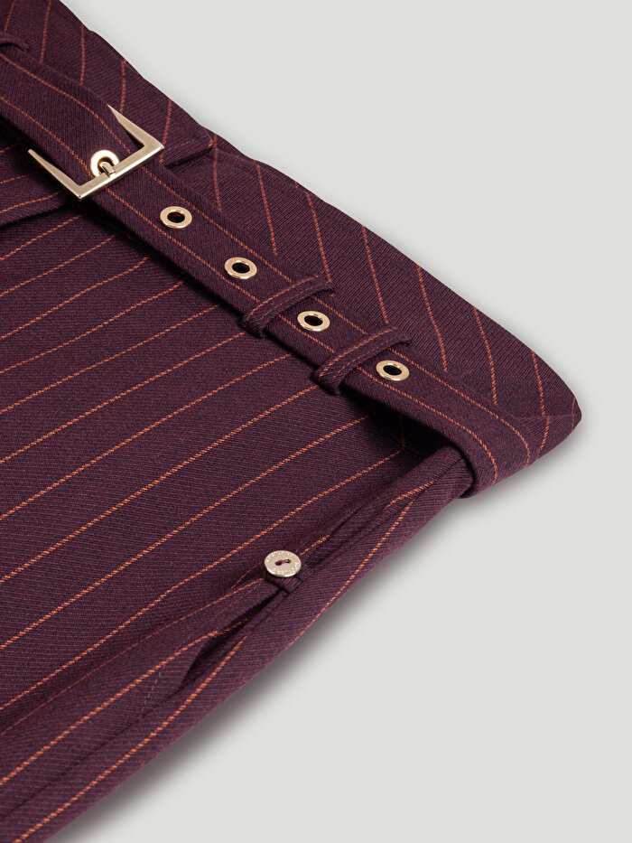 Nocturne Kemerli ve Yırtmaçlı Mini Etek