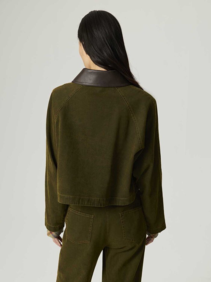 Nocturne Deri Detaylı Yıkamalı Ceket