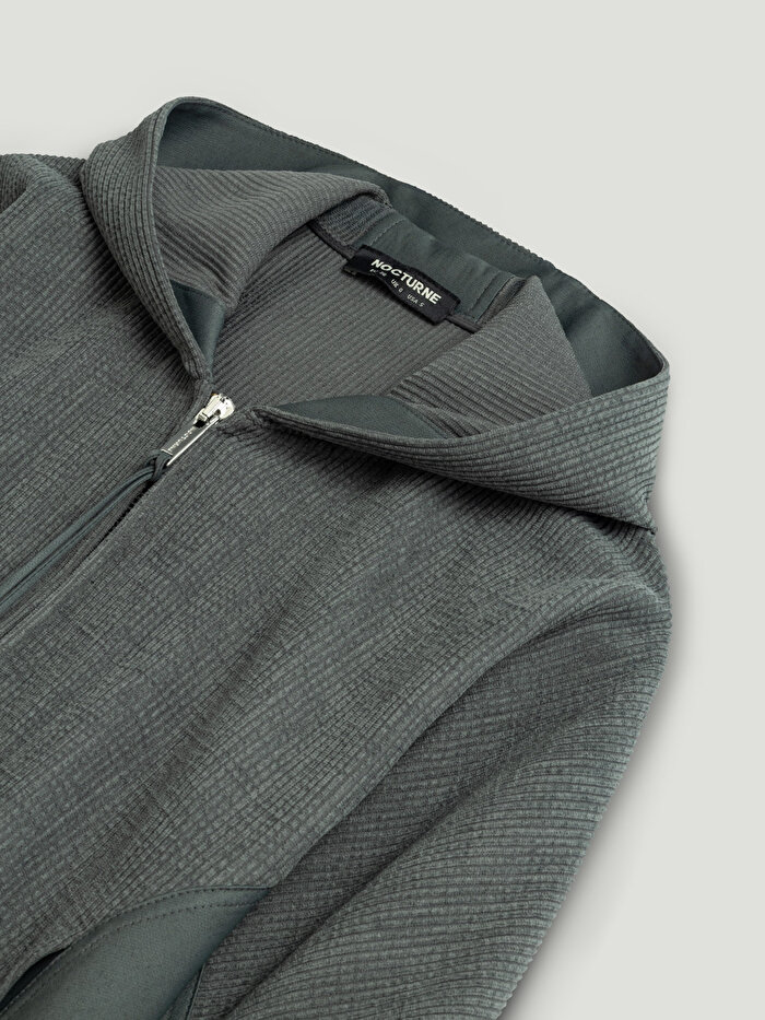 Nocturne Dökümlü Kapüşonlu Ceket