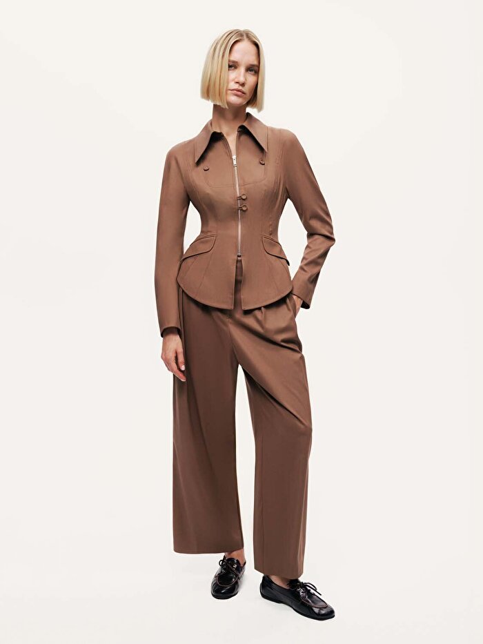 Nocturne Fermuar ve Düğme Detaylı Ceket