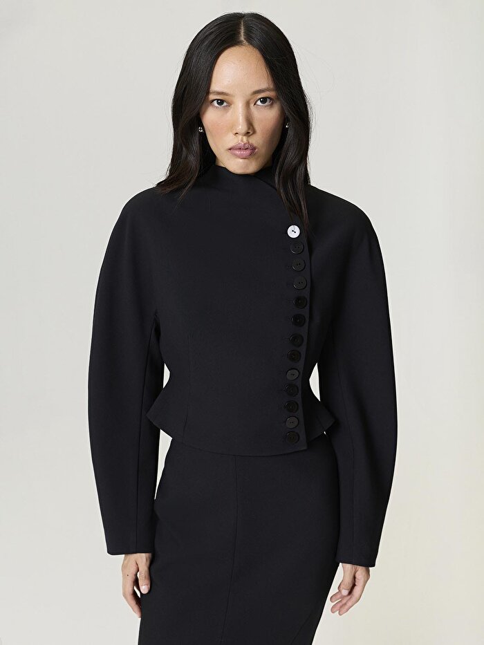 Nocturne Asimetrik Düğme Kapamalı Ceket