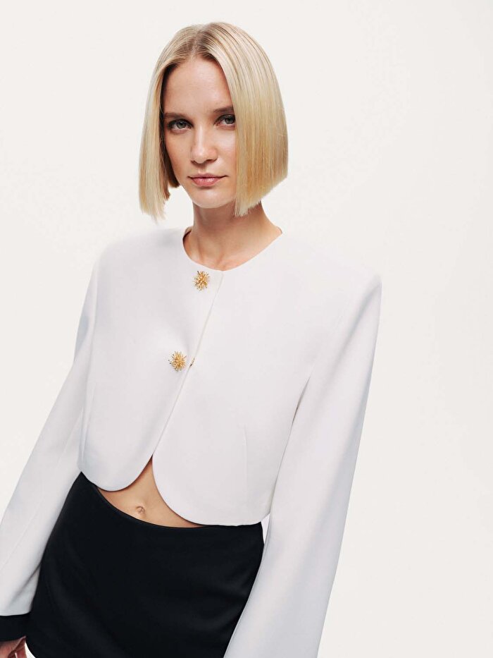 Nocturne Vatkalı Crop Ceket