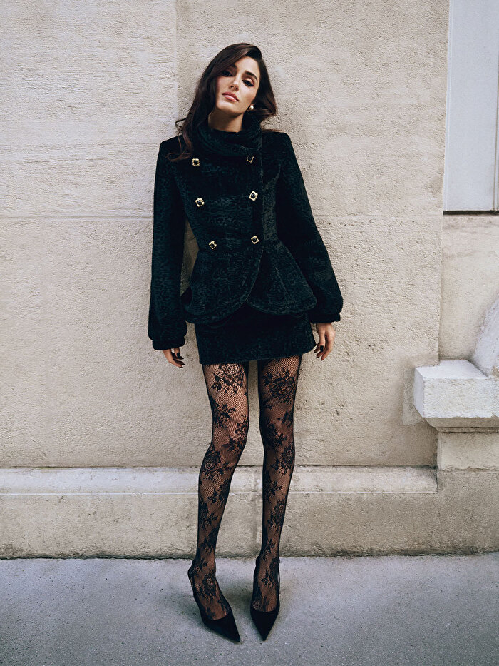 Nocturne Dik Yaka Kadife Ceket