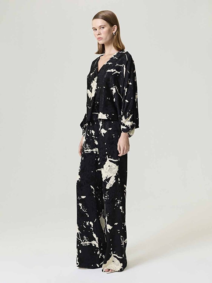 Nocturne Desenli Bluz