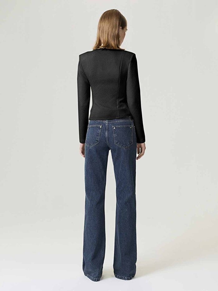 Nocturne Fermuar Tasarımlı Bluz