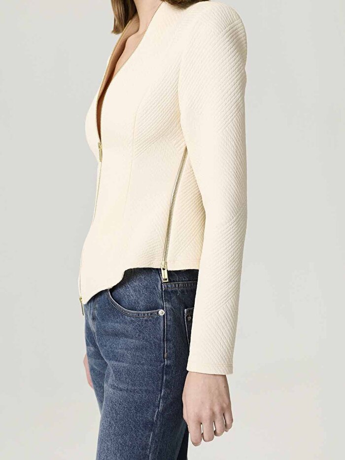 Nocturne Fermuar Tasarımlı Bluz