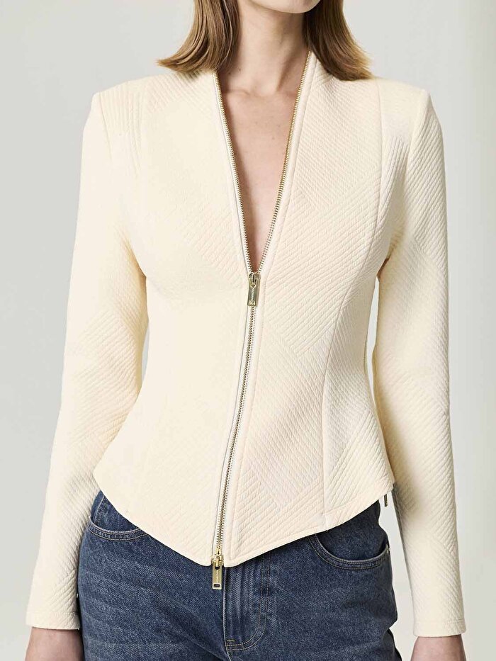 Nocturne Fermuar Tasarımlı Bluz