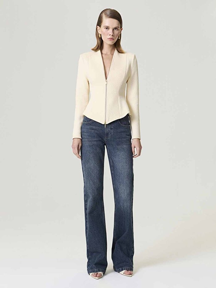 Nocturne Fermuar Tasarımlı Bluz