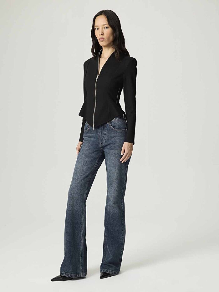 Nocturne Fermuar Tasarımlı Bluz