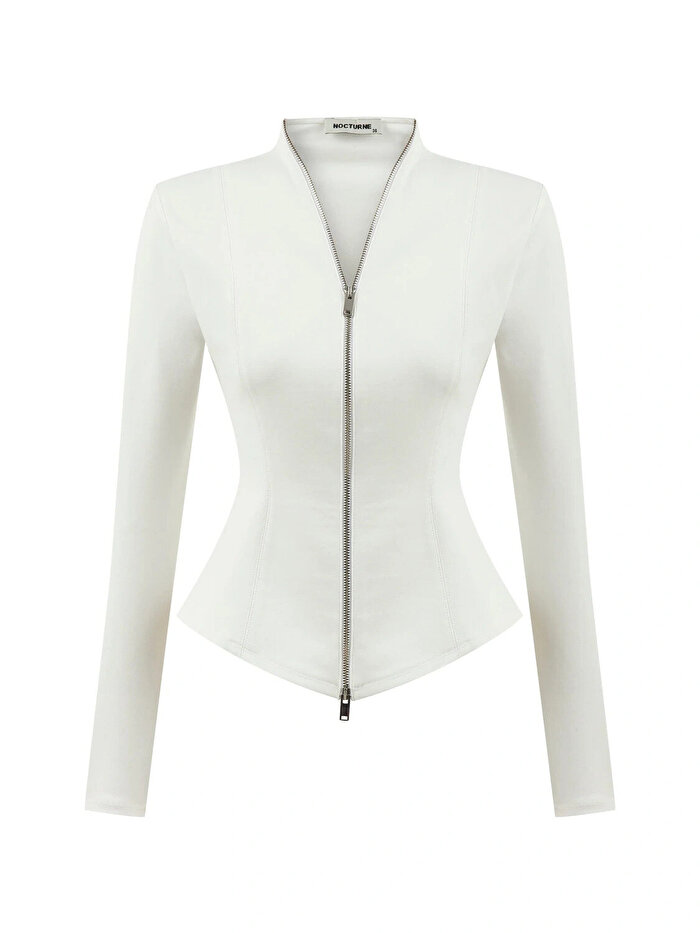 Nocturne Fermuar Tasarımlı Bluz