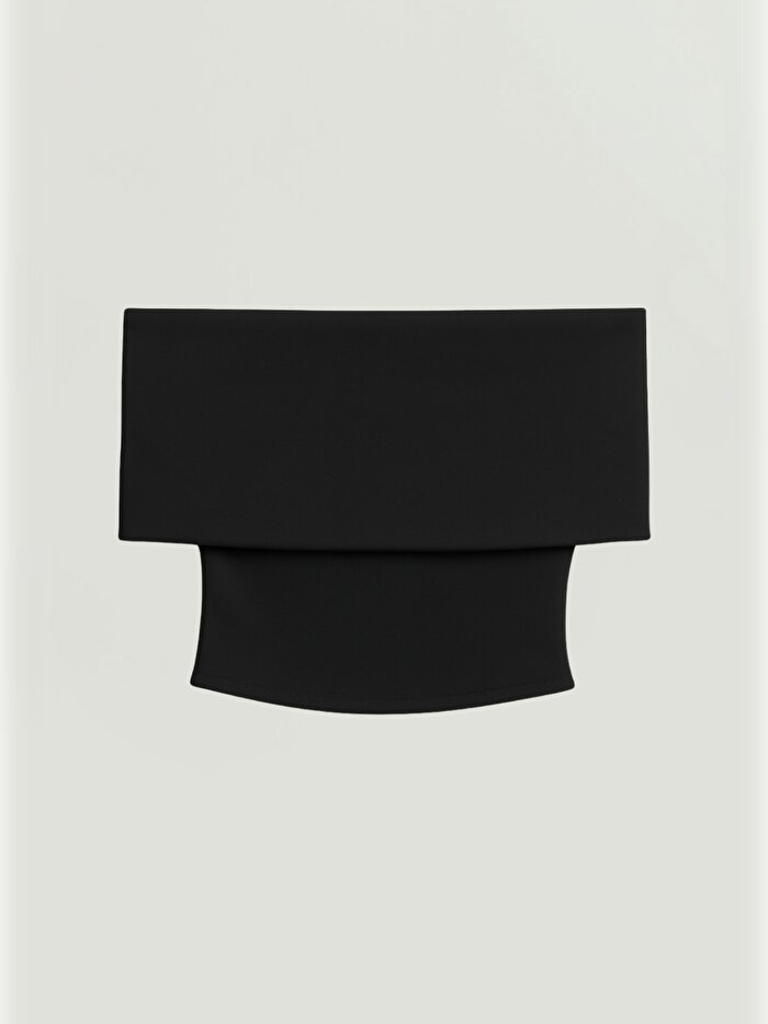 Nocturne Açık Omuzlu Crop Bluz