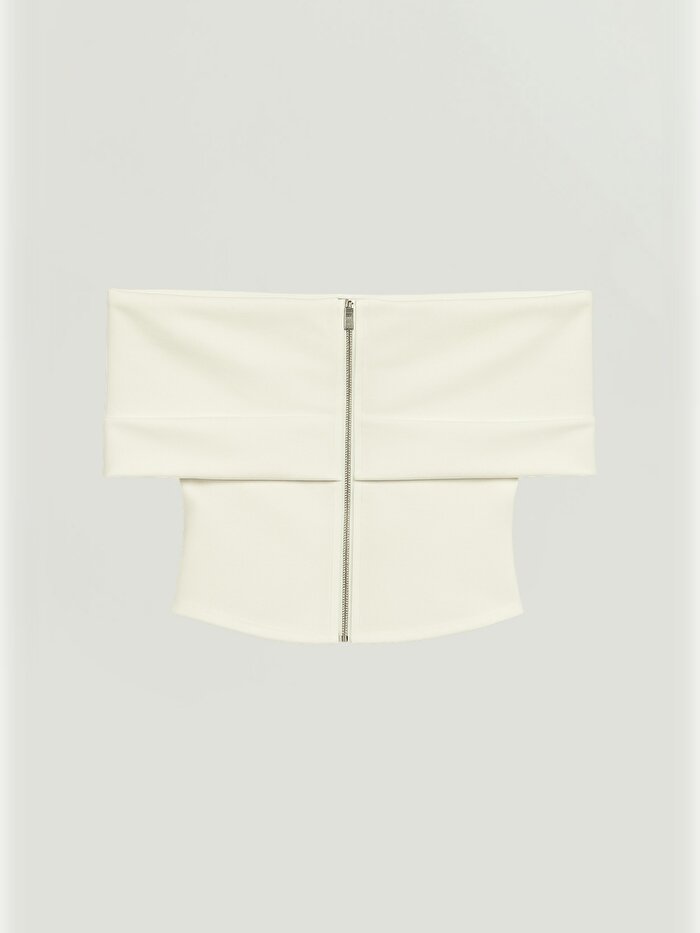 Nocturne Açık Omuzlu Crop Bluz