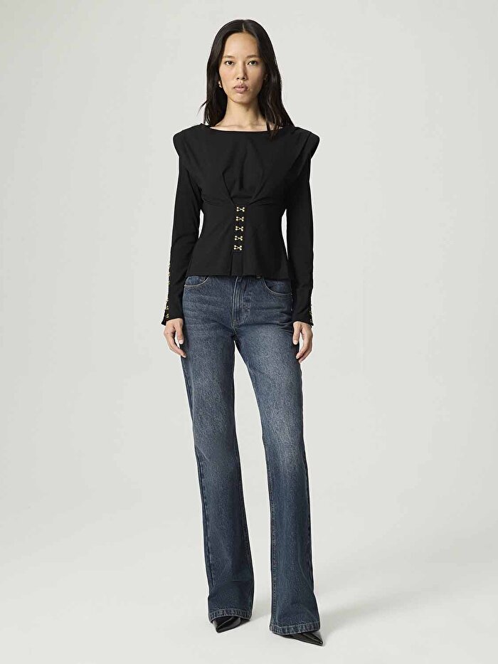 Nocturne Agraf Detaylı Bluz