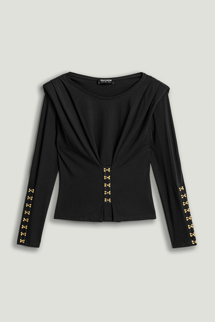 Nocturne Agraf Detaylı Bluz