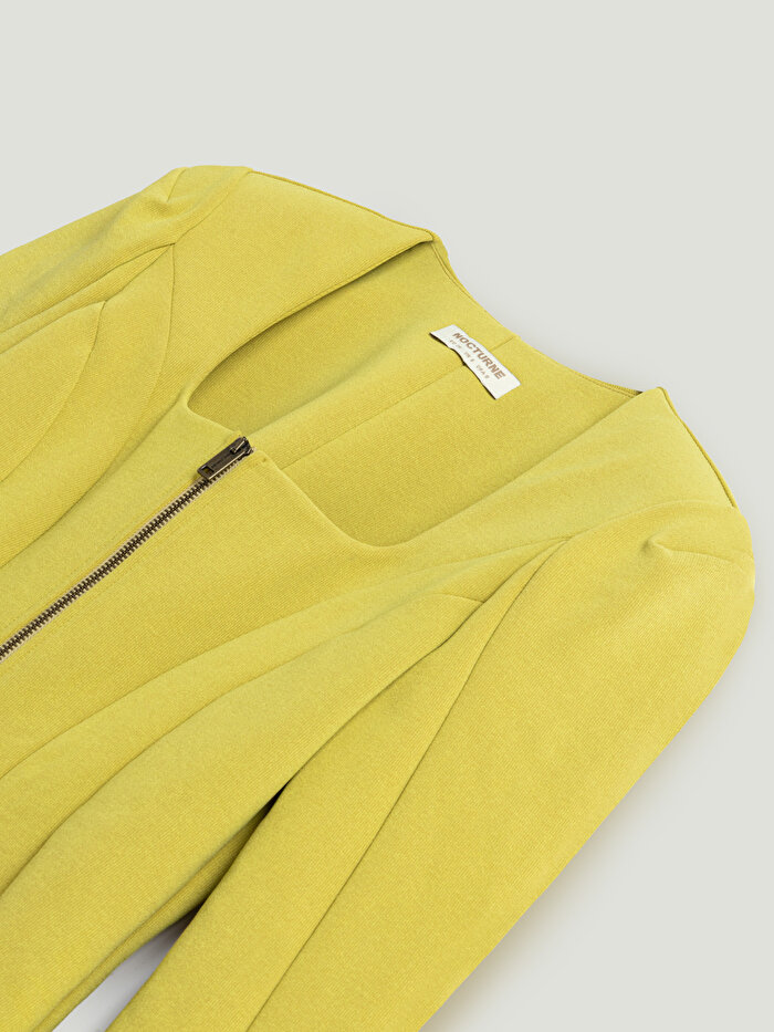 Nocturne Fermuar Detaylı Vatkalı Bluz