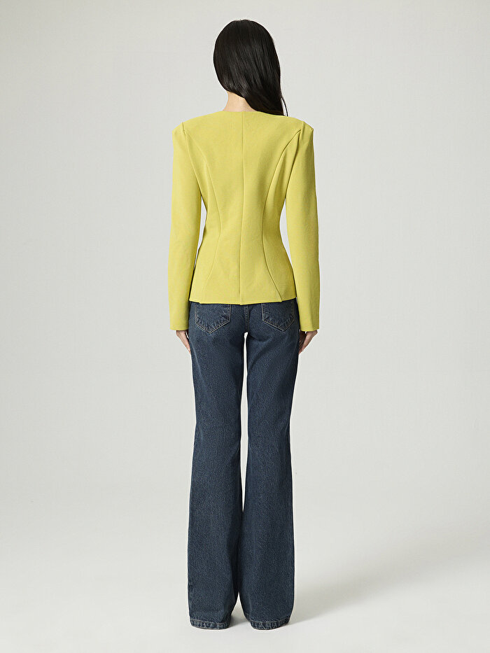 Nocturne Fermuar Detaylı Vatkalı Bluz