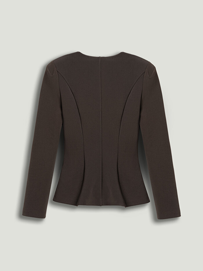 Nocturne Fermuar Detaylı Vatkalı Bluz