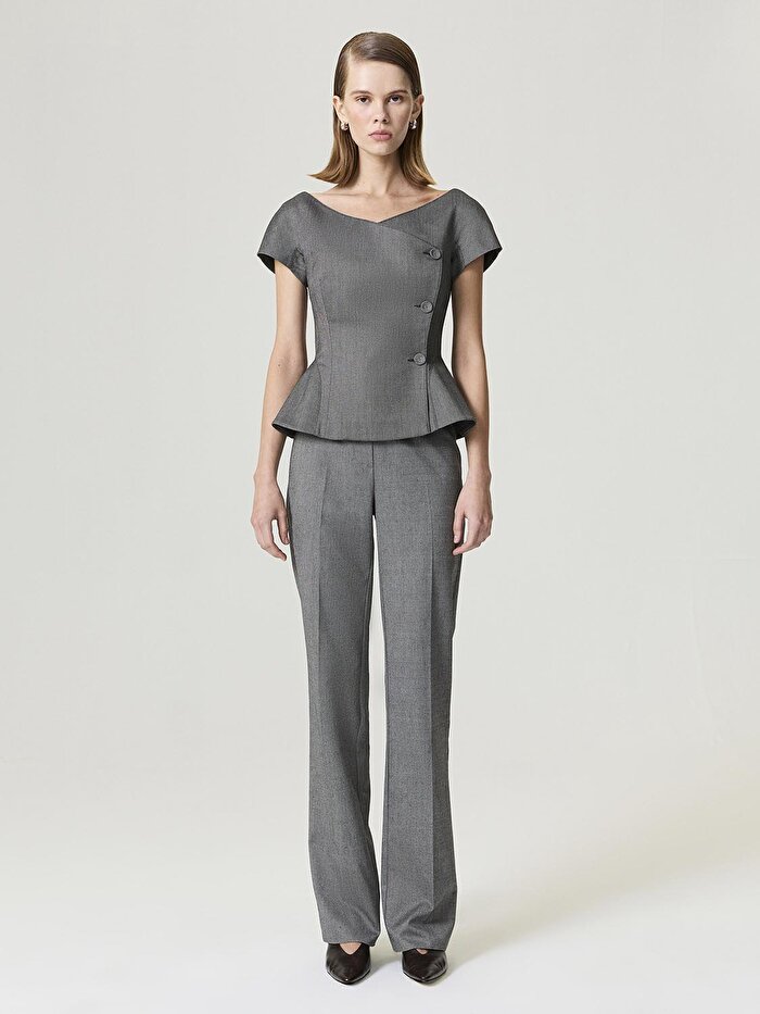 Nocturne Kruvaze Düğme Kapamalı Yelek