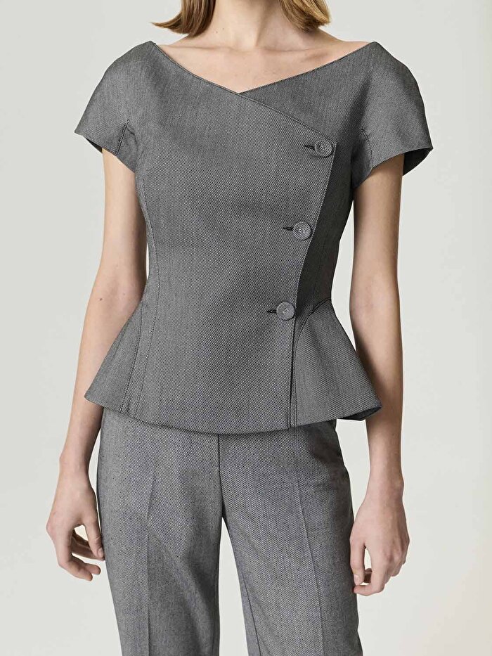 Nocturne Kruvaze Düğme Kapamalı Yelek