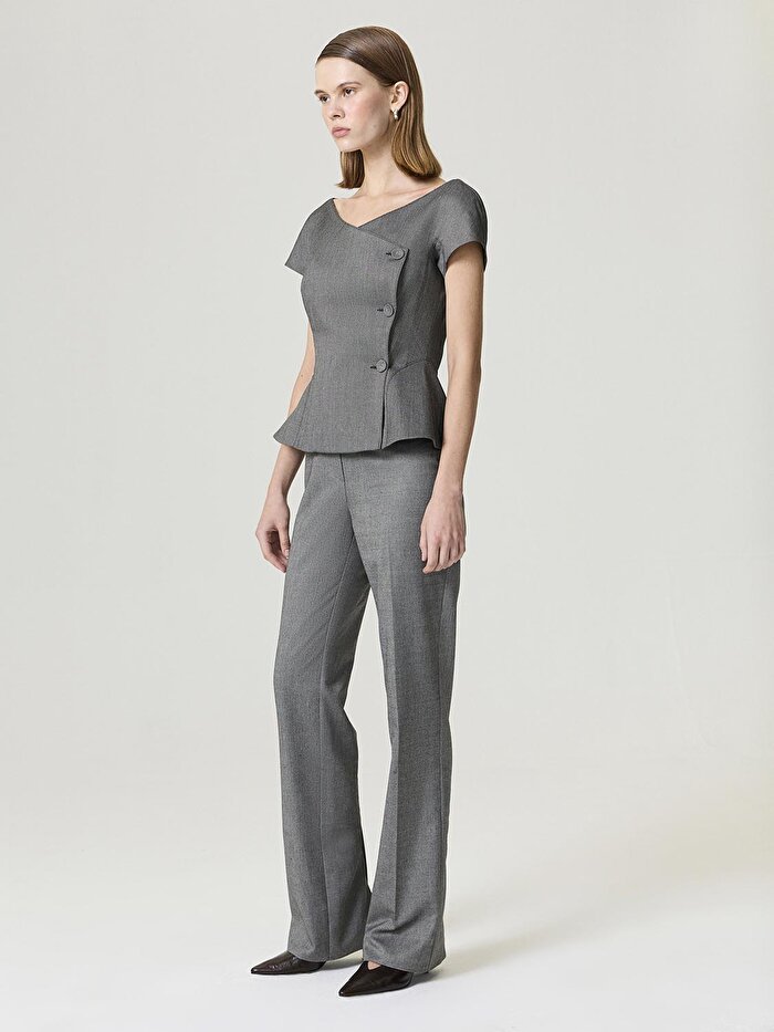 Nocturne Kruvaze Düğme Kapamalı Yelek